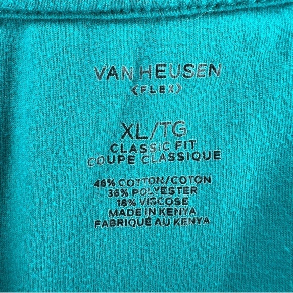 XL VAN HEUSEN GREEN FLEX POLO SHORT  SHORT SLEEVE  ATHLETIC GOLF STRETCH - Picture 7 of 8